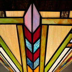 Capulina Tiffany Lamp Firecracker Mission Stained Glass Wall Sconce 2-Light