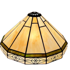 Capulina Tiffany Lamp Shade 12 Inches Wide Accessories Replacement Vintage Cream Tiffany Style Stained Glass Lampshade for Table Lamp