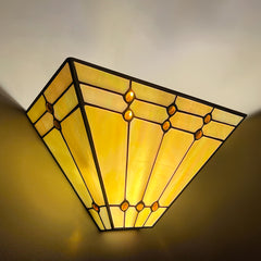 COTOSS Tiffany Wall Sconce Lighting Mission Style Stained Glass Lamp Shade Wall Mounted Light for Living Room Bedroom Hallway UL Listed E26 Base