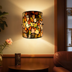 Tiffany Wall Sconces, Natural Shell Lampshade Mosaic Wall Light for Bedroom, Stairway, Corridor