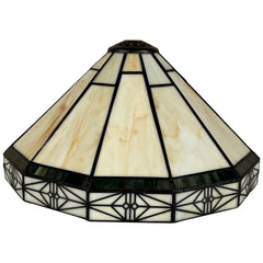 Capulina Tiffany Lamp Shade 12 Inches Wide Accessories Replacement Vintage Cream Tiffany Style Stained Glass Lampshade for Table Lamp