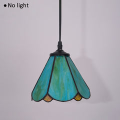 Cotoss Tiffany Pendant Light 1 - Light7 inch hanging pendant plug in Pendant,Perfect for a bedroom nightstand