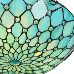 Tiffany Ceiling Lights, Stained Glass Ceiling Light 3-Lights 16 Inch Tiffany Flush Mount Ceiling Light for Bedroom Dining Living Room Entryway Foyer