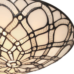 Tiffany Ceiling Lights, Stained Glass Ceiling Light 2-Lights 12 Inch Tiffany Flush Mount Ceiling Light for Bedroom Dining Living Room Entryway Foyer