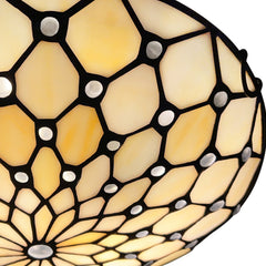 Tiffany Ceiling Lights, Stained Glass Ceiling Light 2-Lights 12 Inch Tiffany Flush Mount Ceiling Light for Bedroom Dining Living Room Entryway Foyer