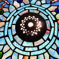 Capulina Tiffany Lamp Shade 12 Inches Wide Accessories Replacement Blue Dragonfly Style Stained Glass Lampshade for Table Lamp