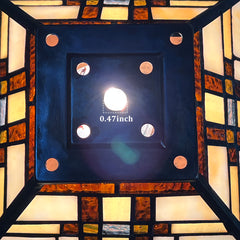 Capulina Tiffany Lamp Shade 12 Inches Wide Accessories Replacement Cream Mission Style Stained Glass Lampshade Only for Table Lamp
