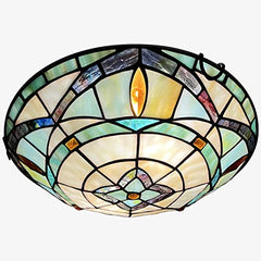 Tiffany Ceiling Lights,Stained Glass Ceiling Light 2-Lights 12 Inch