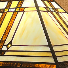 Capulina Tiffany Lamp Stained Glass Table Lamp 12x12x19 Inches Cream Color Tiffany Style Desk Reading Lamp Decor for Home Office Bedroom Living Room