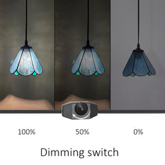 Cotoss Tiffany Pendant Light 1 - Light7 inch hanging pendant plug in Pendant,Perfect for a bedroom nightstand