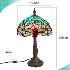ARTZONE Gorgeous Tiffany Table Lamp Satined Glass Table Lamp