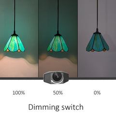Cotoss Tiffany Pendant Light 1 - Light7 inch hanging pendant plug in Pendant,Perfect for a bedroom nightstand