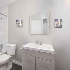 ARTZONE ONE Tiffany Wall Sconces 5.1x7.8x9.8 Inches, Modern Tiffany Style Wall Sconces Stained Glass Wall Light for Bedroom/Bathroom/Livingroom/Corridor/Stairway