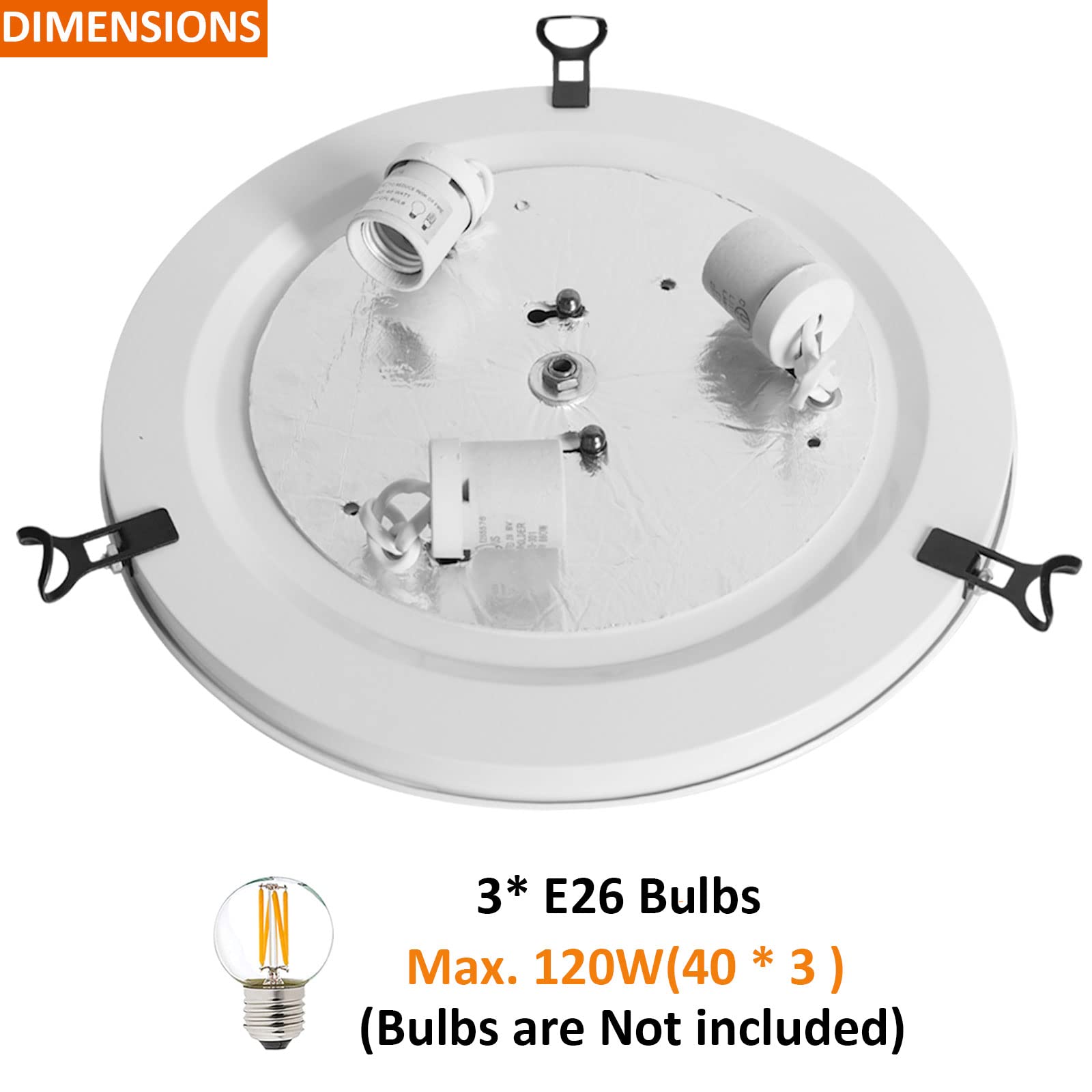 ARTZONE Tiffany Ceiling Lights, Stained Glass Ceiling Light 3-Lights 16 Inch Tiffany Flush Mount Ceiling Light for Bedroom Dining Living Room Entryway Foyer