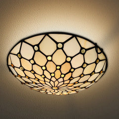 Tiffany Ceiling Lights Stained Glass Flush Mount Ceiling Light