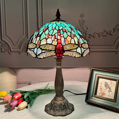 ARTZONE Gorgeous Tiffany Table Lamp Satined Glass Table Lamp