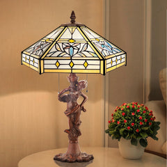 Capulina Tiffany Table Lamp Base Replacement for 14-18 Inches Lampshade Pole Height 26.7 Inches Bronze Finished Zinc Alloy Base
