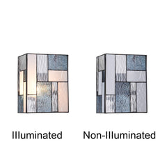 ARTZONE ONE Tiffany Wall Sconces 5.1x7.8x9.8 Inches, Modern Tiffany Style Wall Sconces Stained Glass Wall Light for Bedroom/Bathroom/Livingroom/Corridor/Stairway