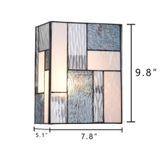 ARTZONE ONE Tiffany Wall Sconces 5.1x7.8x9.8 Inches, Modern Tiffany Style Wall Sconces Stained Glass Wall Light for Bedroom/Bathroom/Livingroom/Corridor/Stairway