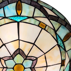 Tiffany Ceiling Lights, Stained Glass Ceiling Light 3-Lights 16 Inch Tiffany Flush Mount Ceiling Light for Bedroom Dining Living Room Entryway Foyer