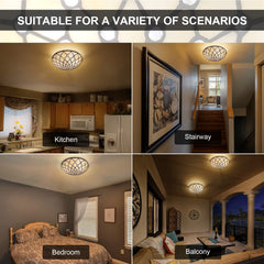 ARTZONE Tiffany Ceiling Light Flush Mount