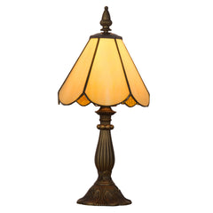 Cotoss Tiffany Table Lamp,Handcrafts Stained Glass Style Table Light,Blue Small Desk Bedside Table Night Lamp for Living Room Bedroom Study Office Bookcase Desk Light