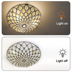 ARTZONE Tiffany Ceiling Light Flush Mount