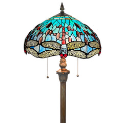 ARTZONE Gorgeous Tiffany Floor Lamp Stained Glass Floor Lamp