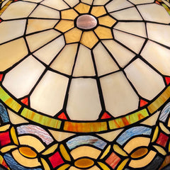 Tiffany Ceiling Lights, Stained Glass Ceiling Light 3-Lights 16 Inch Tiffany Flush Mount Ceiling Light for Bedroom Dining Living Room Entryway Foyer