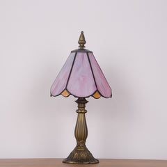 Cotoss Tiffany Table Lamp,Handcrafts Stained Glass Style Table Light,Small Desk Bedside Table Night Lamp for Living Room Bedroom Study Office Bookcase Desk Light