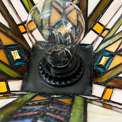 Thatyears Tiffany Torchiere Floor Lamps Firecracker Style Stained Glass 12X12X69 Inches Antique Pole Standing Uplight Lamps Decor Living Room Bedroom Home Office