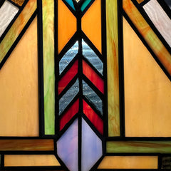 Thatyears Tiffany Chandelier Pendant Light 5 Light-7 Inches Mission Firecracker Style Stained Glass Craftsman Hangings Lamp for Dining Living Room Foyer Kitchen