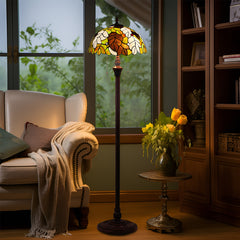 Tiffany Lamp 16" Large Stained Glass Floor Lamp for Living Room