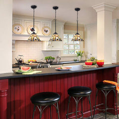 Capulina Tiffany Mini Pendant Light 8 Inch Wide Green Blue Style Stained Glass Hanging Lamp for Kitchen Island Dining Room Bar Hallway