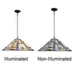 Capulina Large Tiffany Pendant Lights Stained Glass