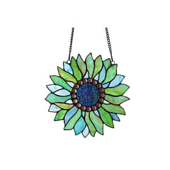 Capulina Sunflower Stained Glass Window Hangings Handmade Tiffany