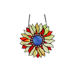 Capulina Sunflower Stained Glass Window Hangings