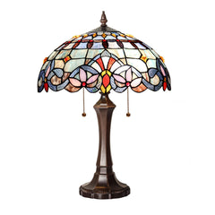 Capulina Tiffany Table Lamp Bedside Reading Lamp 2-Light 16" Wide Traditional Crafts Antique Art Style Desk Lamp for Bedrooms Living Room