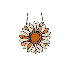 Capulina Sunflower Stained Glass Window Hangings