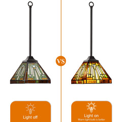 Capulina Tiffany Pendant Lights Wide Stained Glass