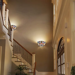 Tiffany Wall Sconces Stained Glass Antique Vintage Style Wall Light