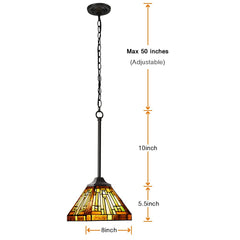 Capulina Tiffany Pendant Lights Wide Stained Glass