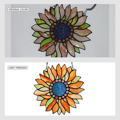 Capulina Sunflower Stained Glass Window Hangings Handicrafts