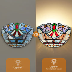 Tiffany Wall Sconces Stained Glass Antique Vintage Style Wall Light