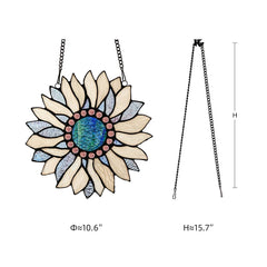 Capulina Sunflower Stained Glass Window Hangings Sun Flower