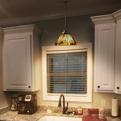 Capulina Tiffany Pendant Lights Wide Stained Glass