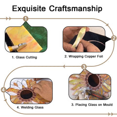 Capulina Sunflower Stained Glass Window Hangings Sun Flower