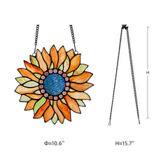 Capulina Sunflower Stained Glass Window Hangings Handicrafts