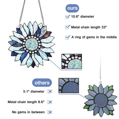 Capulina Sunflower Stained Glass Window Hangings