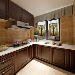 Capulina Tree of Life Stained Glass Window Hanging Window